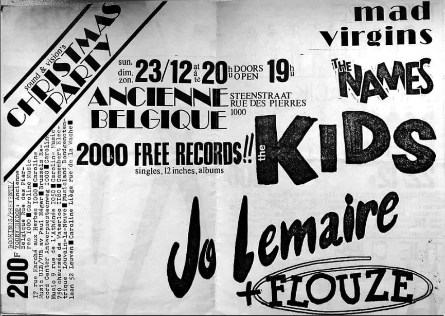 Belgian punk concert flyer collage