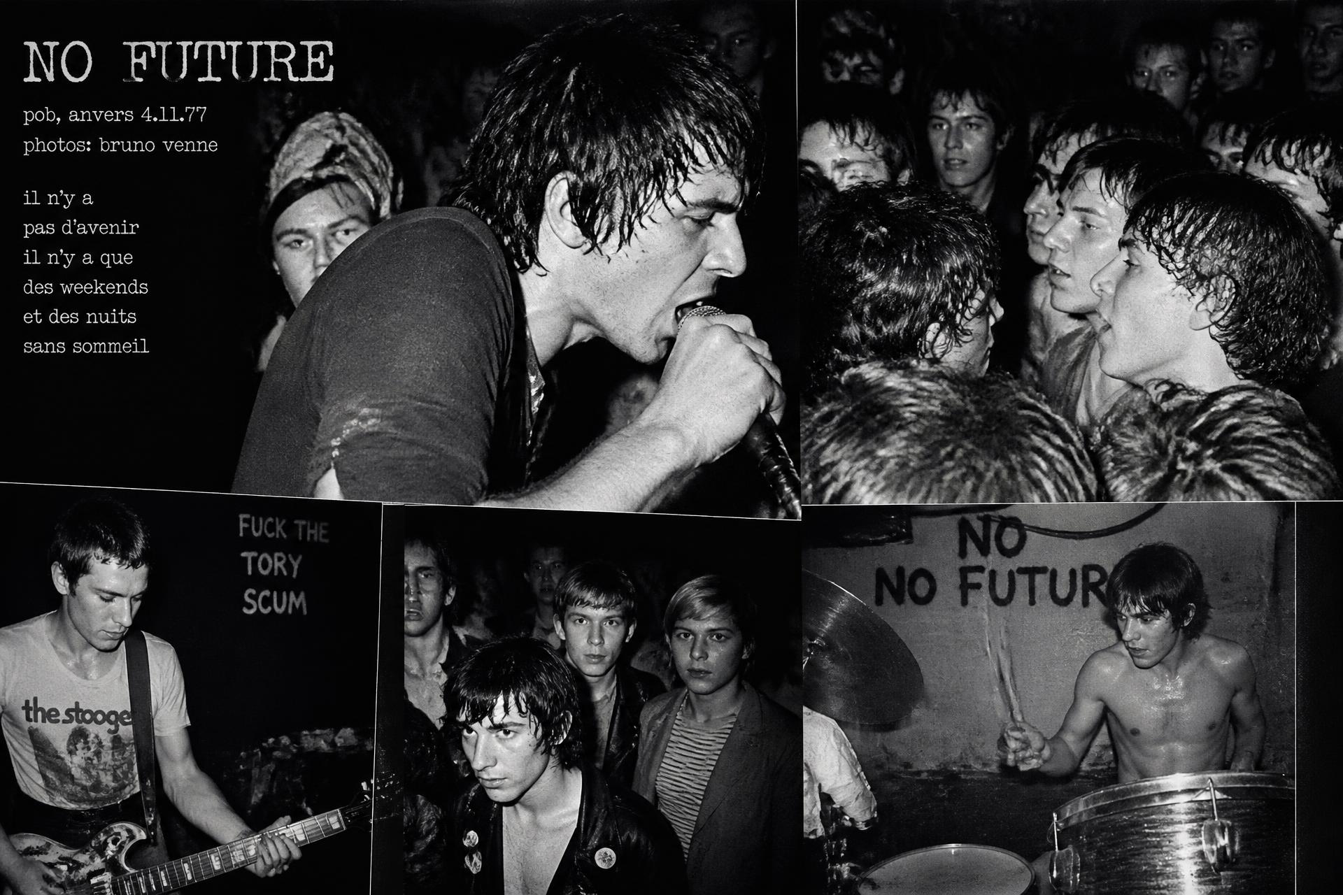 Belgian punk gig photographed in 1977